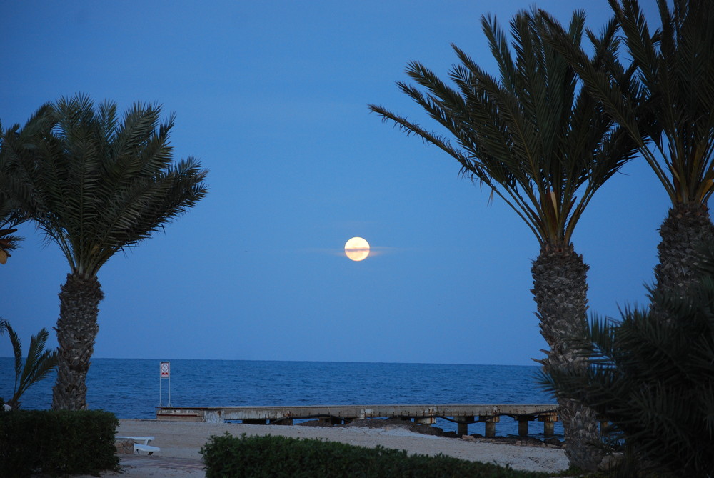 Mond mit Wolkenring