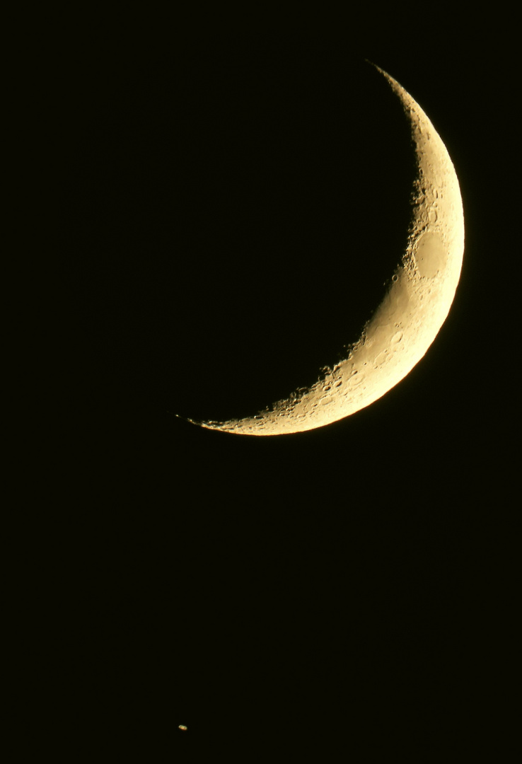 Mond nahe am Saturn heute...