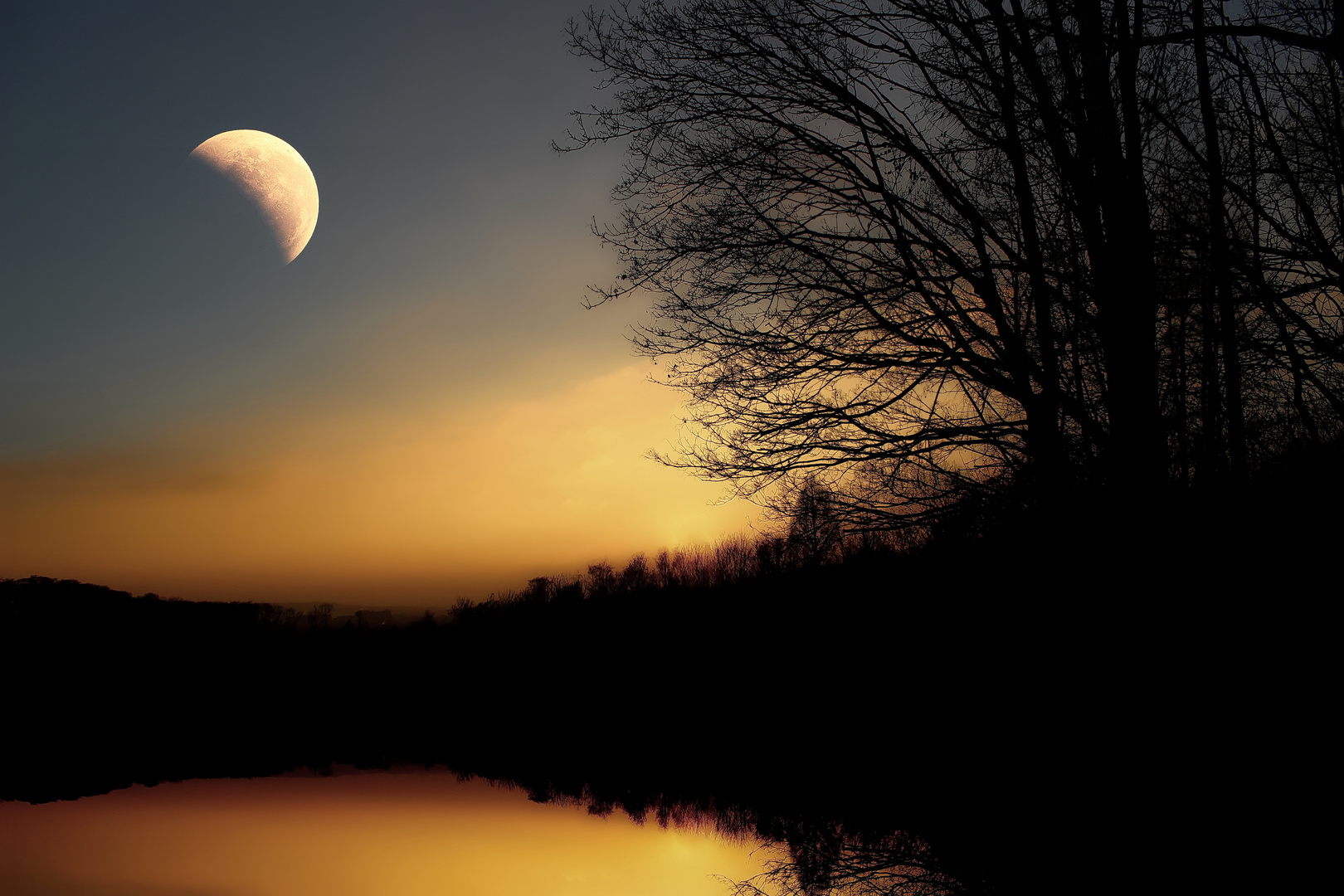Mond & Sonnenuntergang
