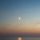 Mond über Bay of Biscay