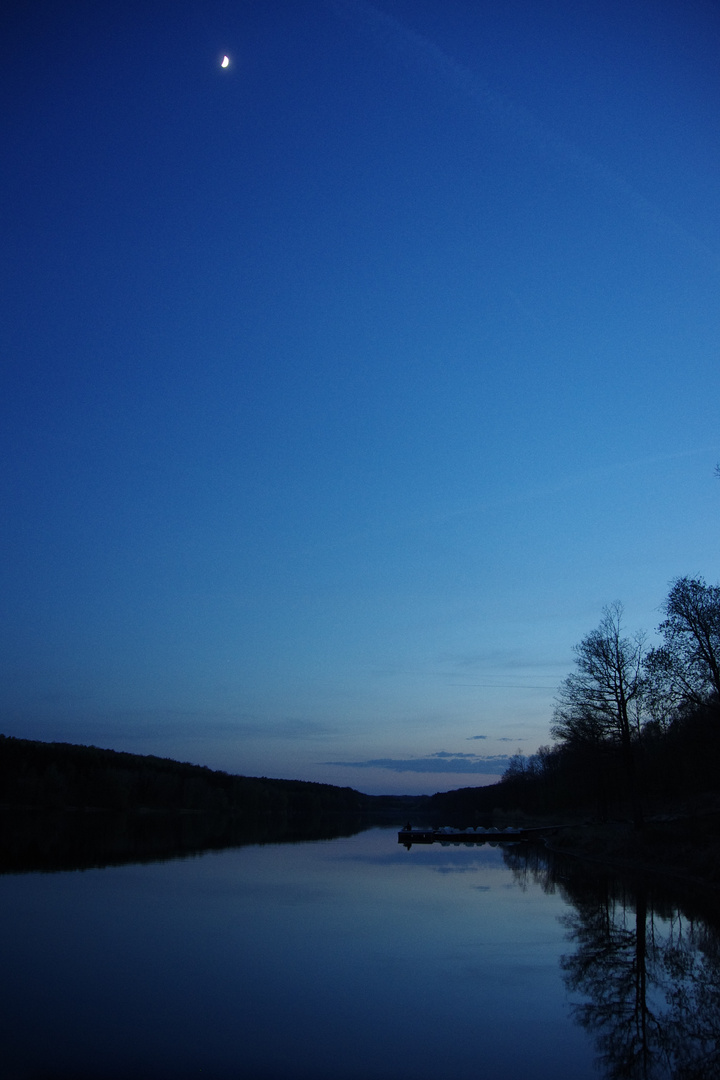 Mond über dem Ellertshäuser See