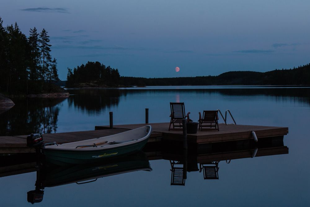 Mond über dem Haapaselkä