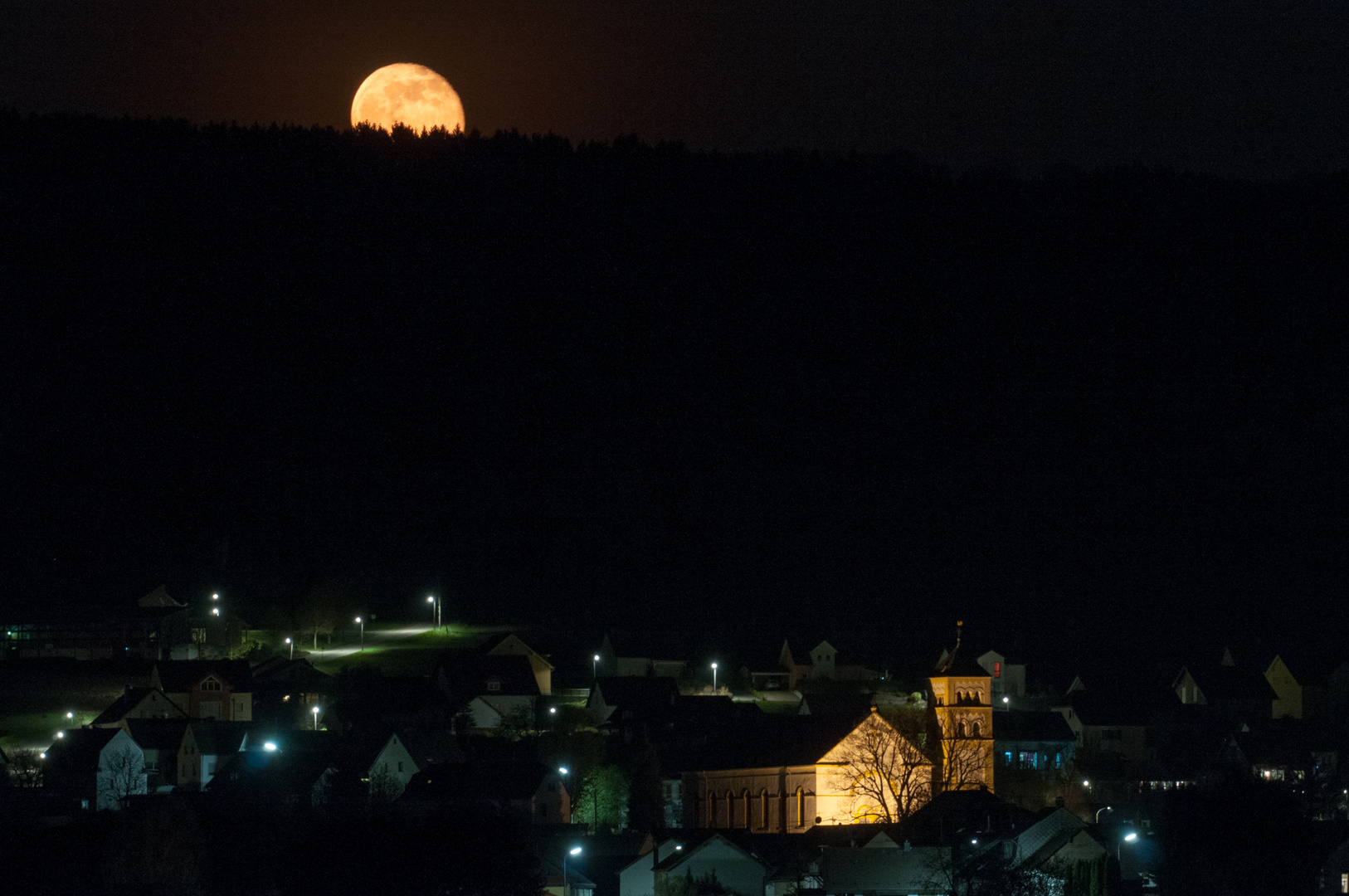 Mond über dem Hochwald