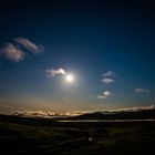 Mond über dem Rannoch Moor