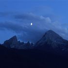 Mond über dem Watzmann