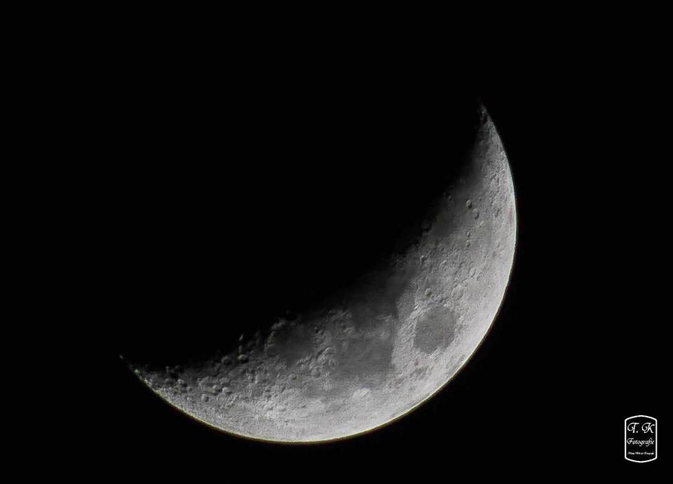 Mond über Neubrandenburg