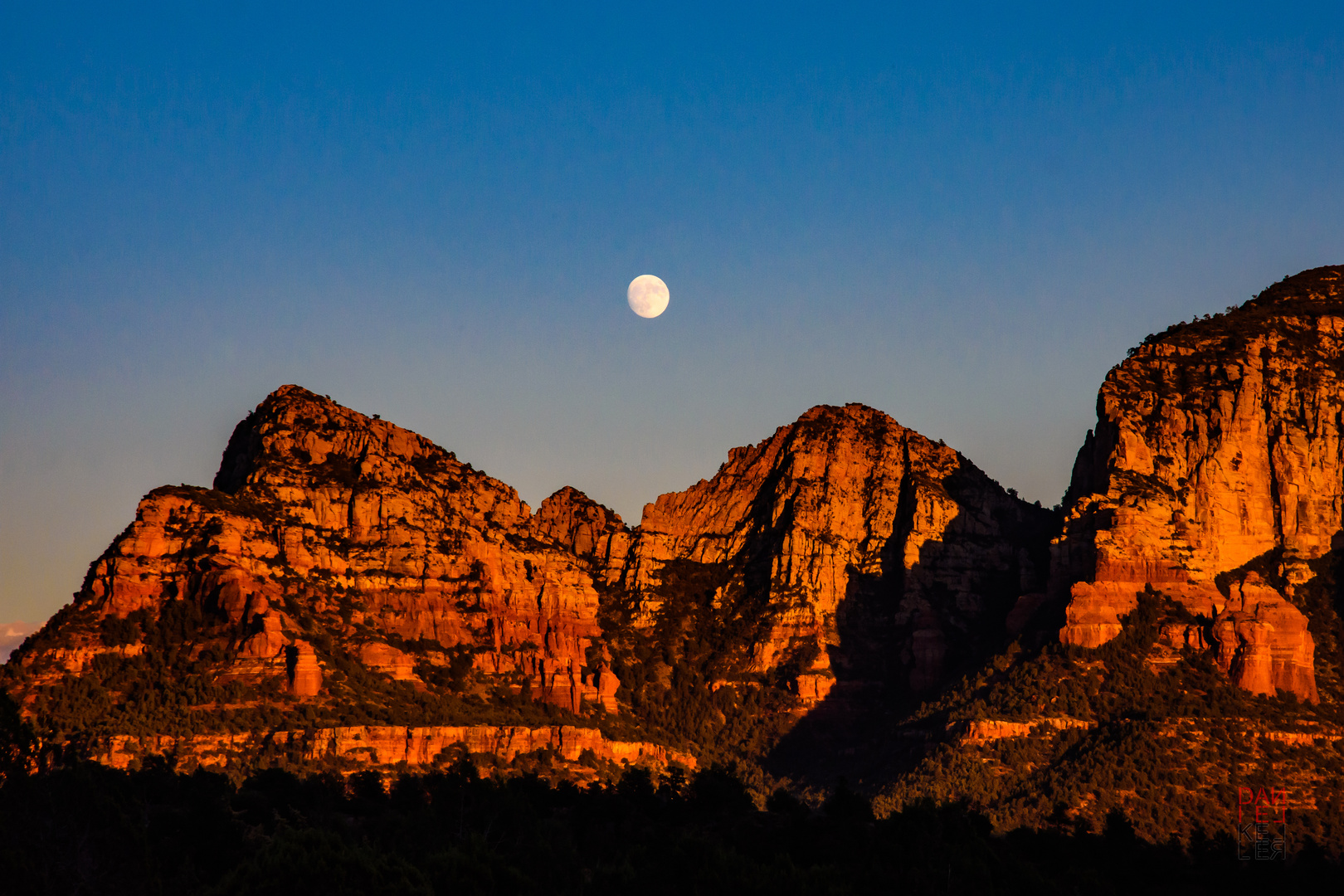 Mond über Sedona