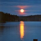 Mond über Västra Silen (Dalsland, Schweden)