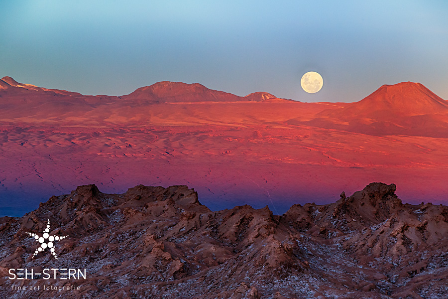 Mond über Valle de la Luna