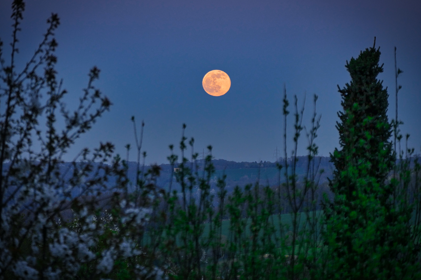 Mond über Velbert-Langenberg