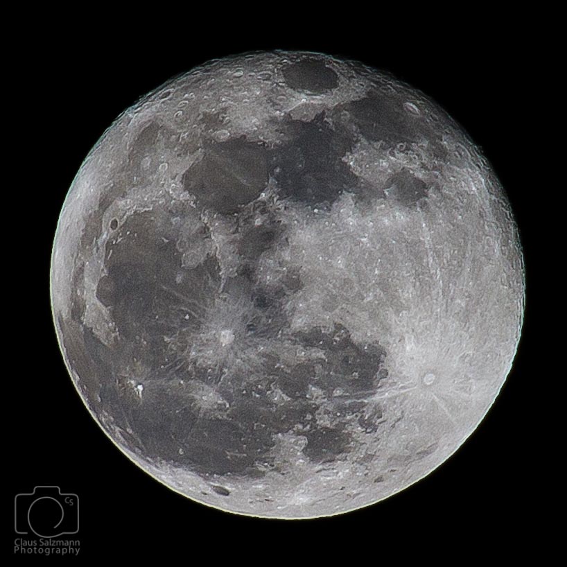 Mond über Weißenhorn, 06.03.2015