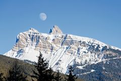 Mond überm Seceda