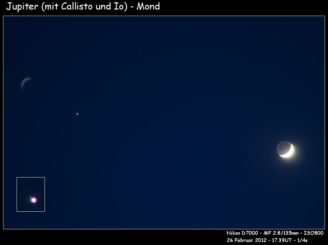 Mond und Jupiter