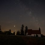 Mond und Mars über der Münsinger Alb