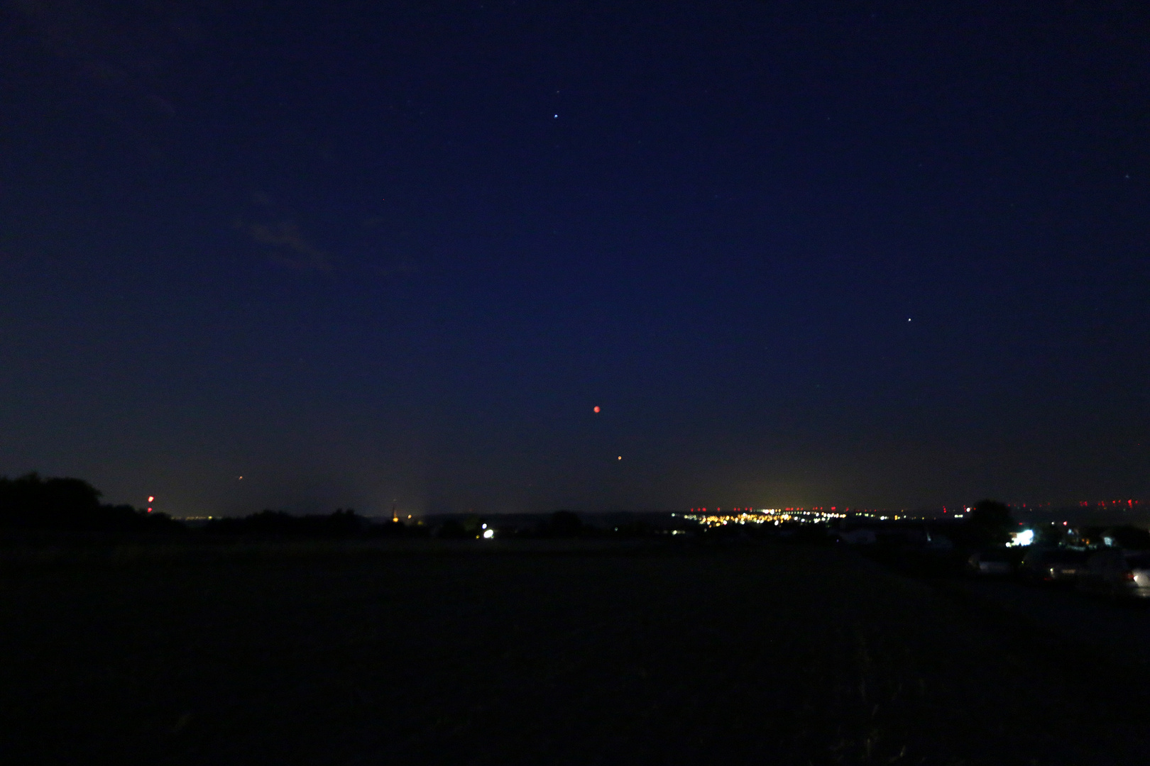 Mond und Mars über Rheinland Pfalz