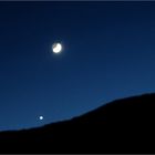 Mond und Planet Venus  /  Luna e pianeta Venere