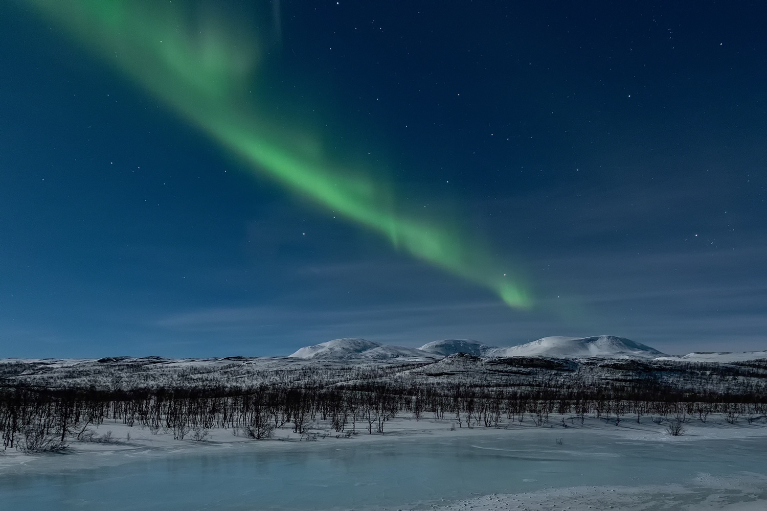 Mond und Polarlicht / Moon and auroras