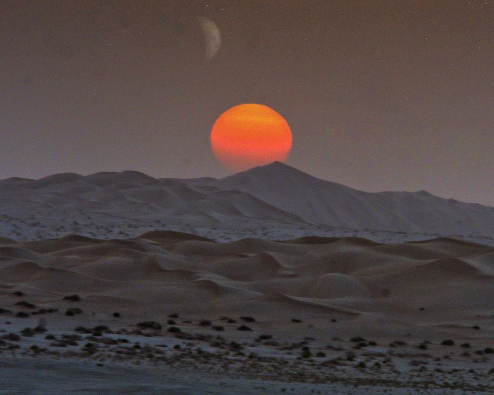 Mond und Sonne Foto & Bild | landschaft, natur Bilder auf fotocommunity