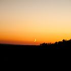 Mond und Sonnenuntergang