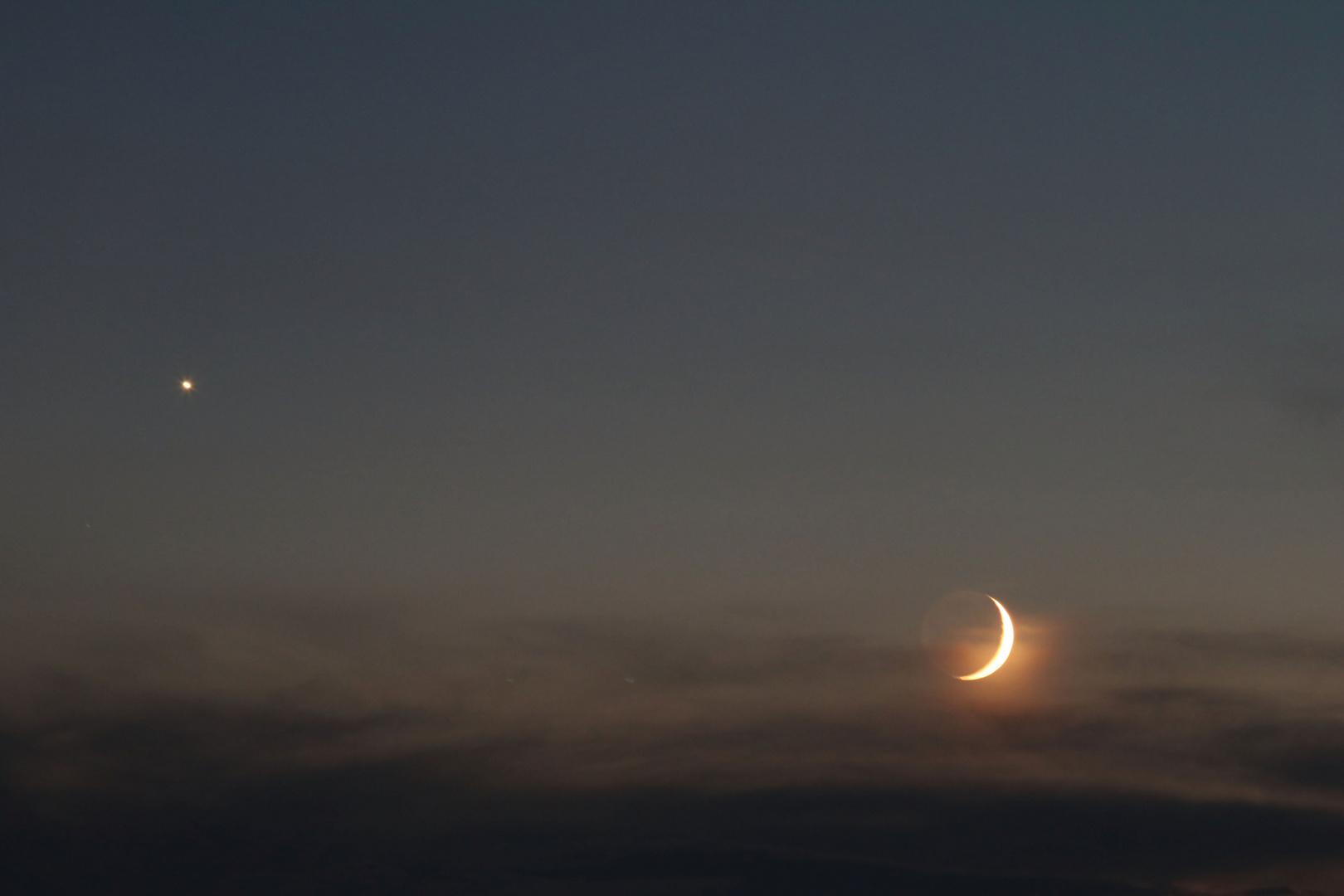 Mond und Venus