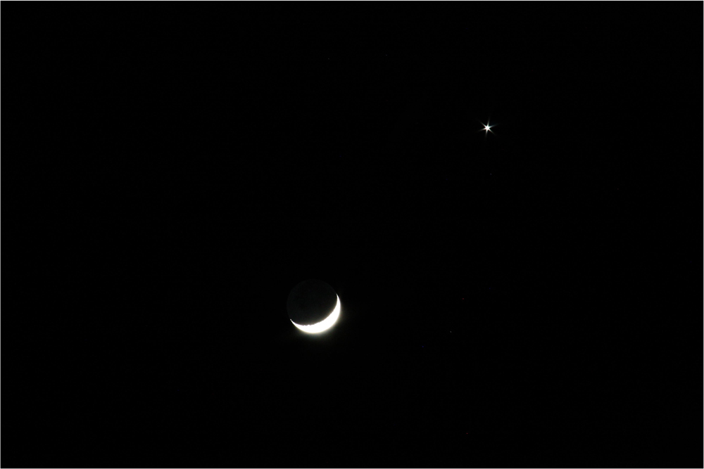 Mond und Venus