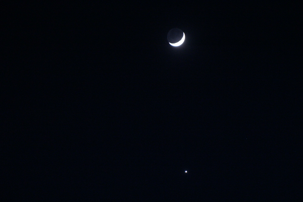 Mond und Venus