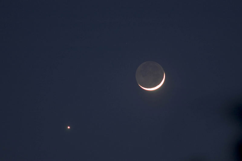 Mond und Venus