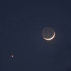 Mond und Venus