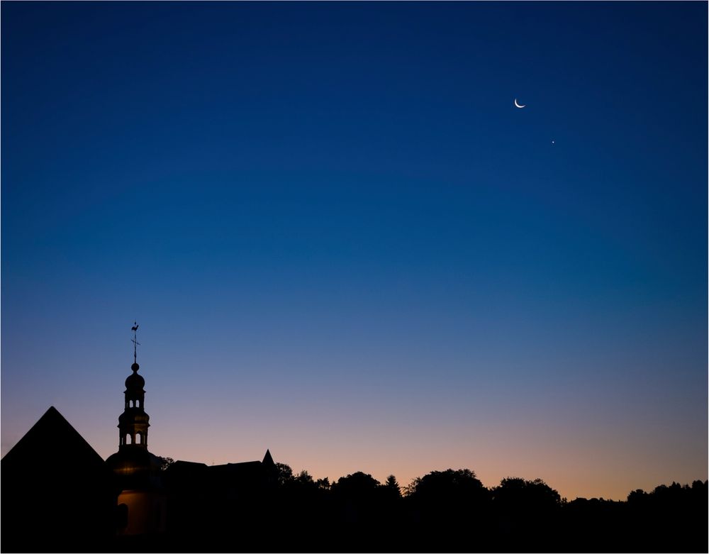 Mond und Venus