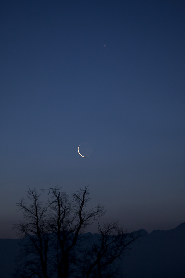 Mond und Venus