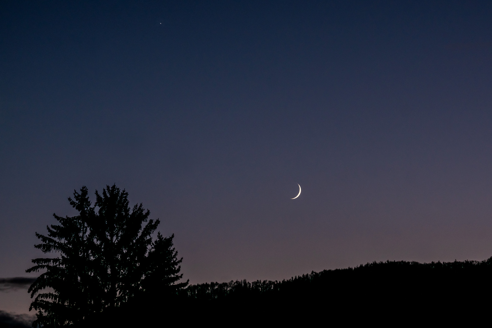 Mond und Venus