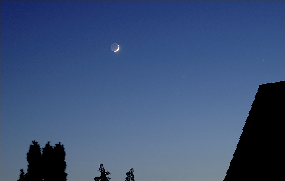 Mond und Venus