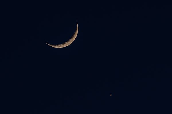 Mond und Venus