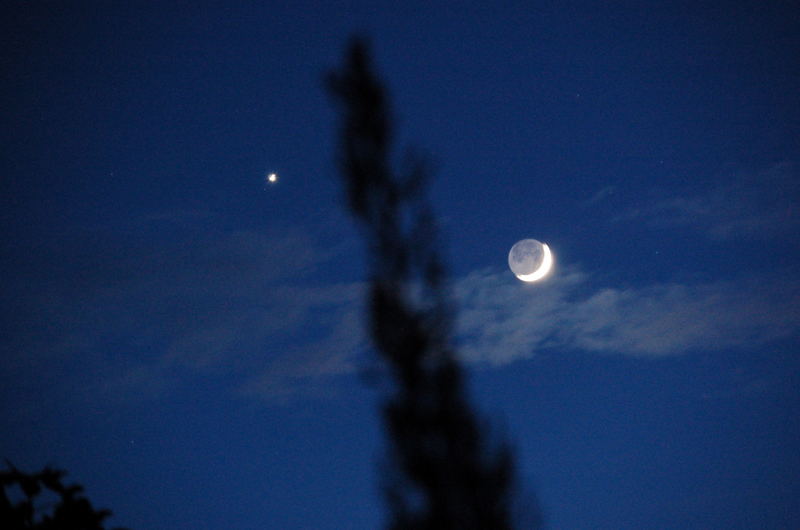 Mond und Venus