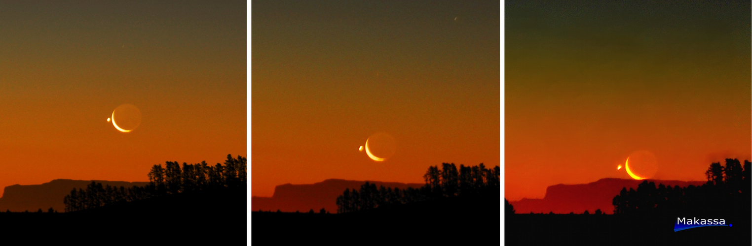 Mond und Venus Landung in SA auf Tafelberg