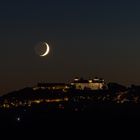 Mond und Venus über der Augustusburg