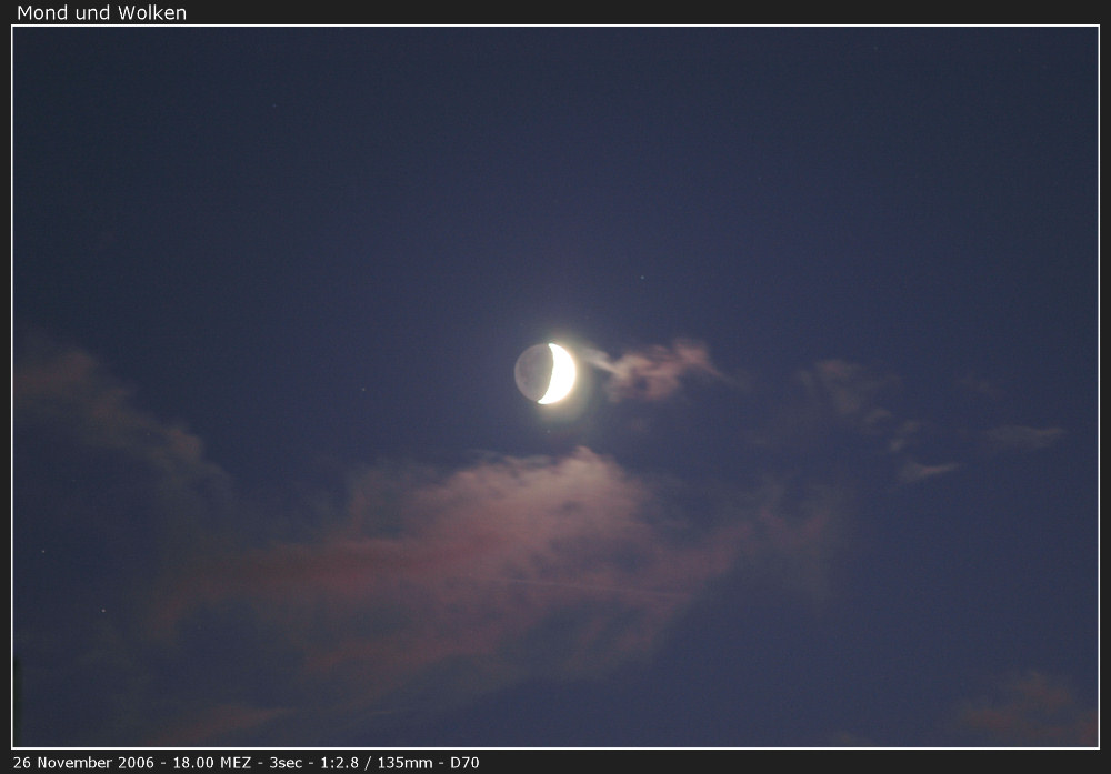 Mond und Wolken