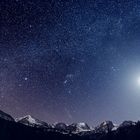 Mond, Venus, Jupiter und ein wenig Milchstraße im Rocky Mountain NP