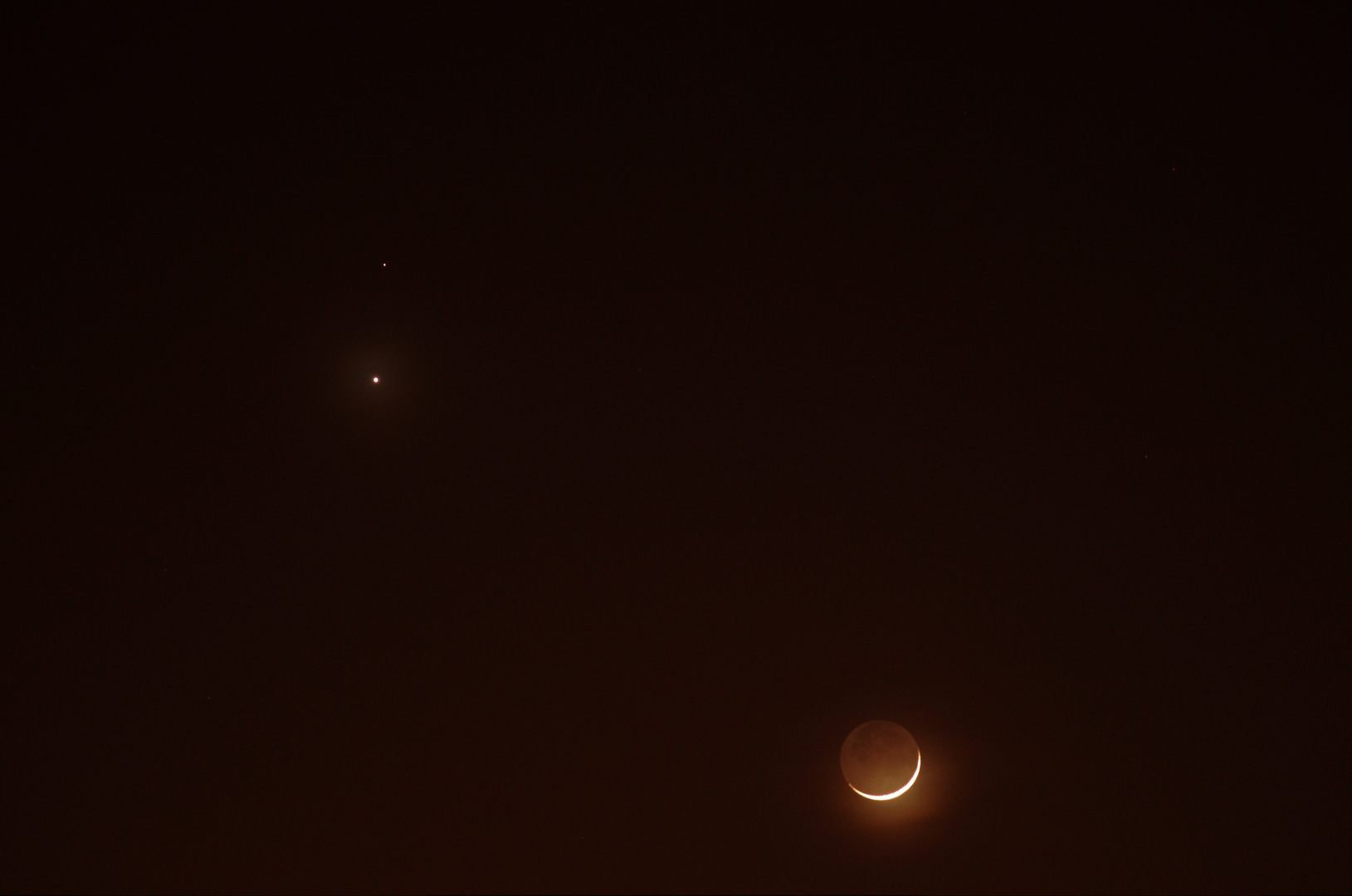 Mond, Venus, Mars