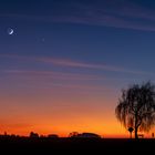 mond, venus und abendspaziergang