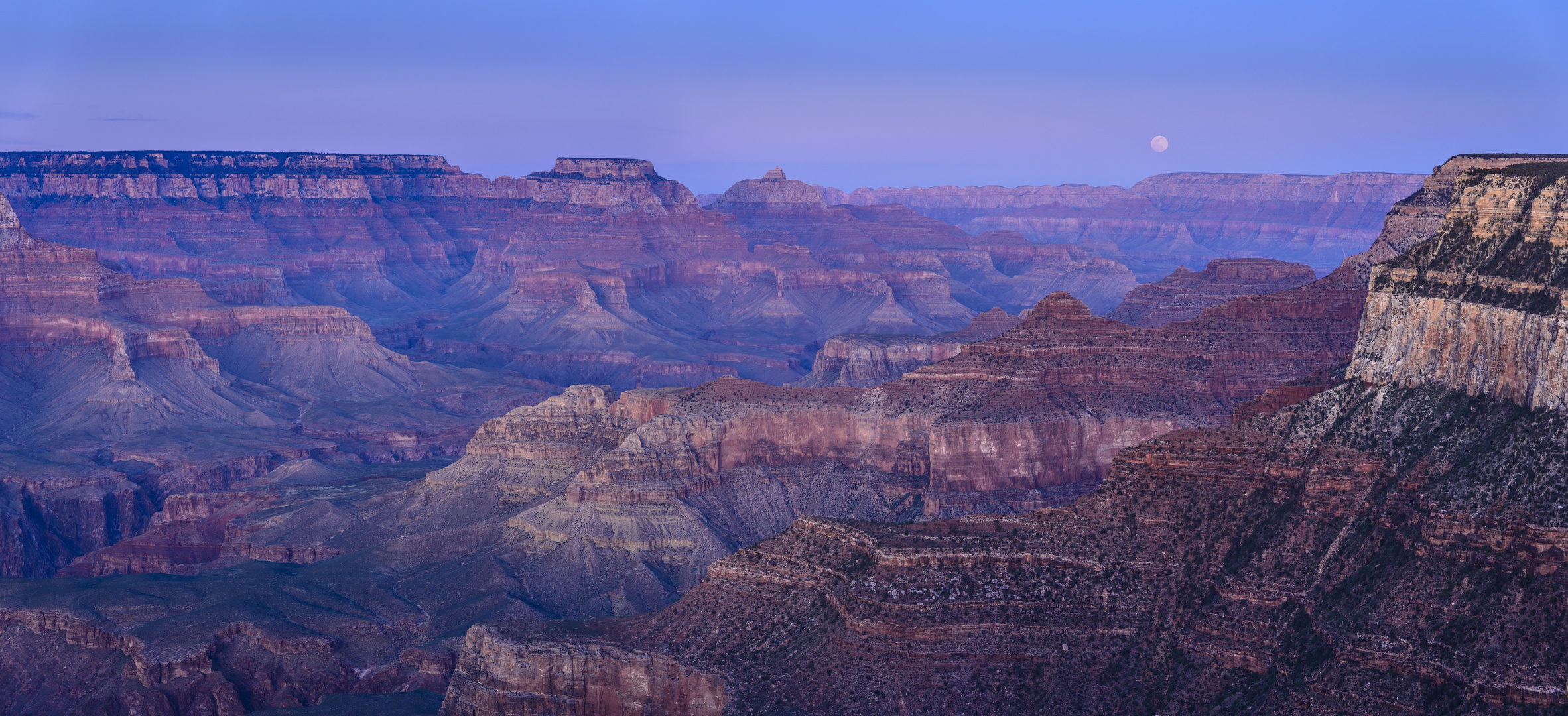 Mondaufgang, Grand Canyon, Arizona, USA