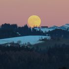 Mondaufgang mit Abendrot