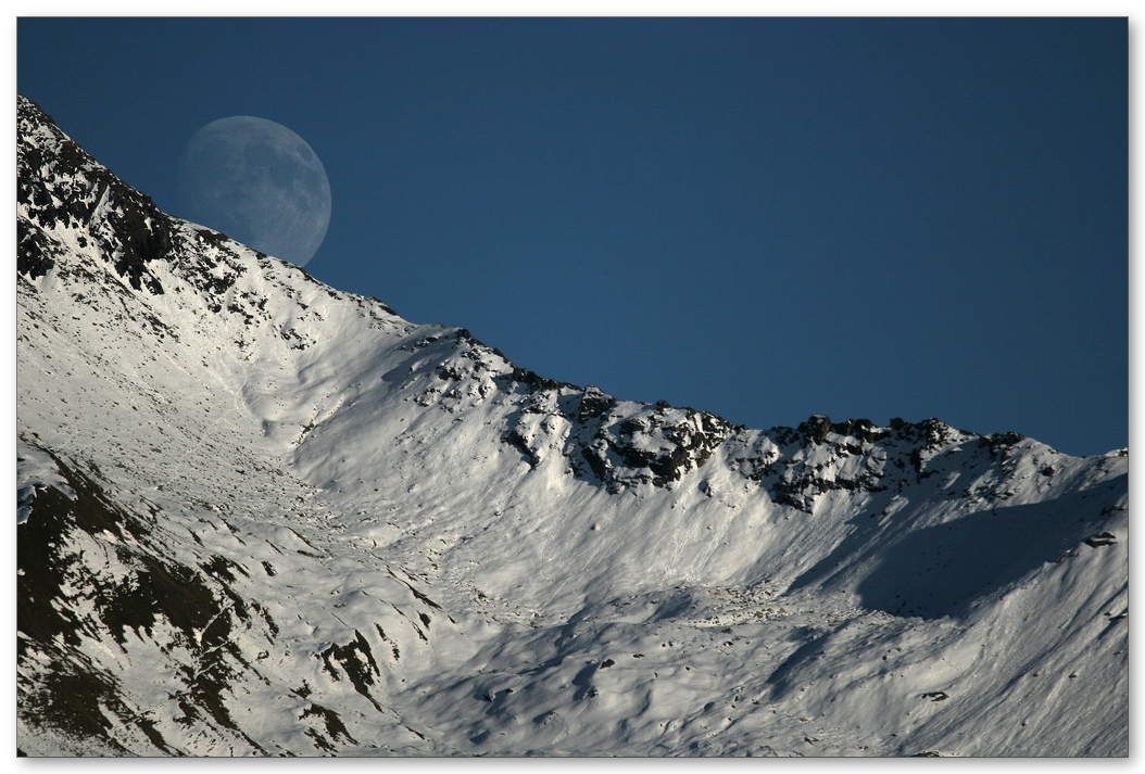 Mondaufgang über der Ahornspitze