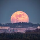 Mondaufgang über der Festung Königstein