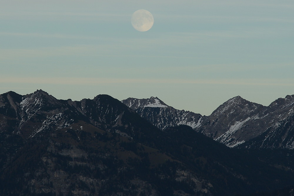 Mondaufgang über Liechtenstein