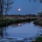 Mondaufgang zur blauen Stunde