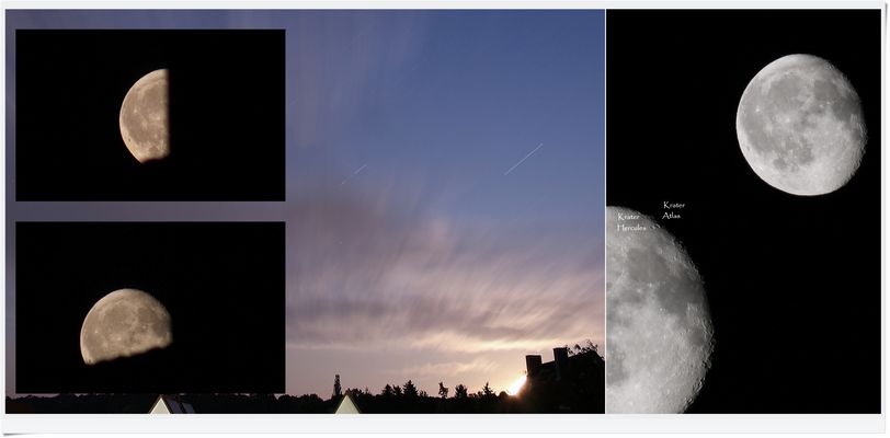 Mondcollage vom 13. und 14.07.2025