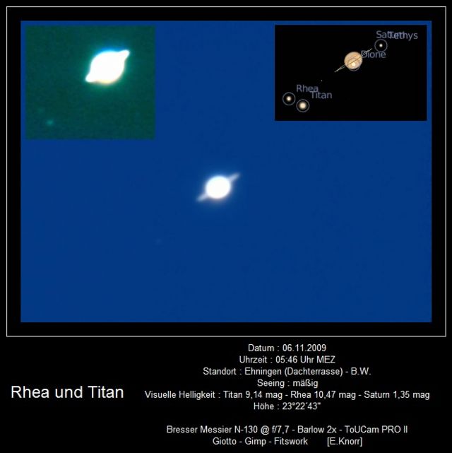 Monde Rhea und Titan