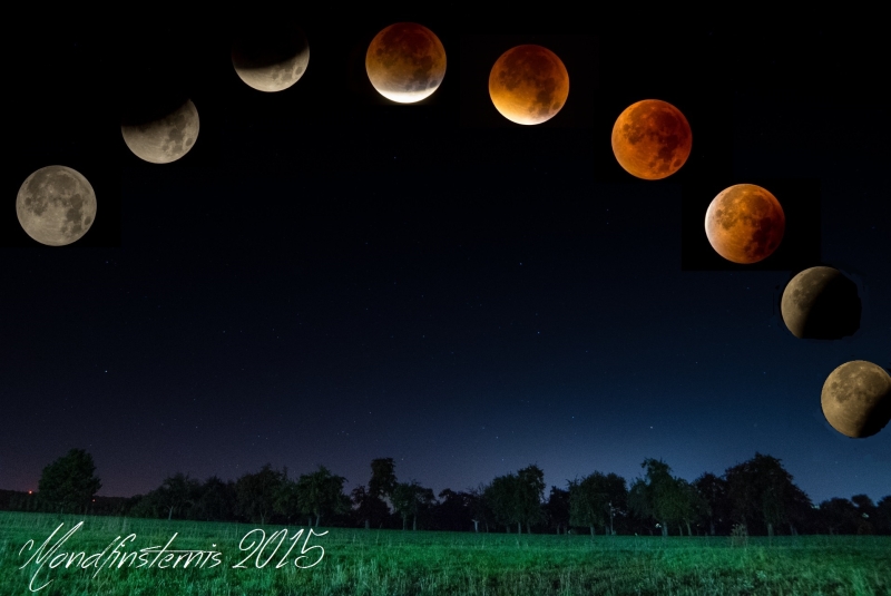 Mondfinsternis 2015 Collage