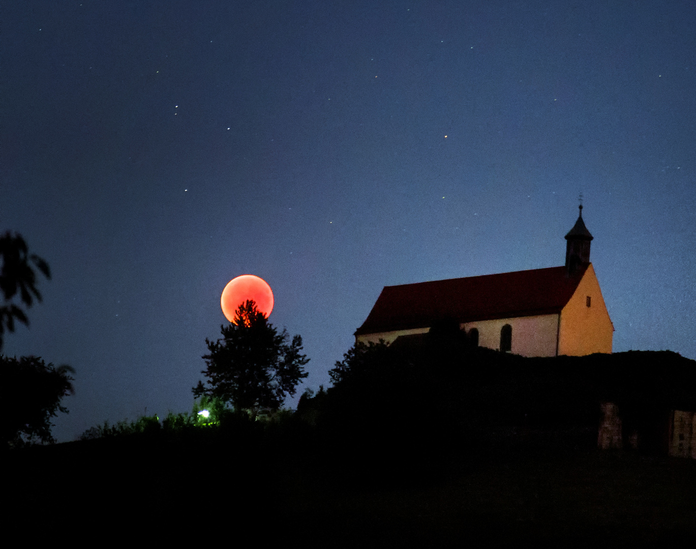 Mondfinsternis 2018 Wurmlinger Kapelle